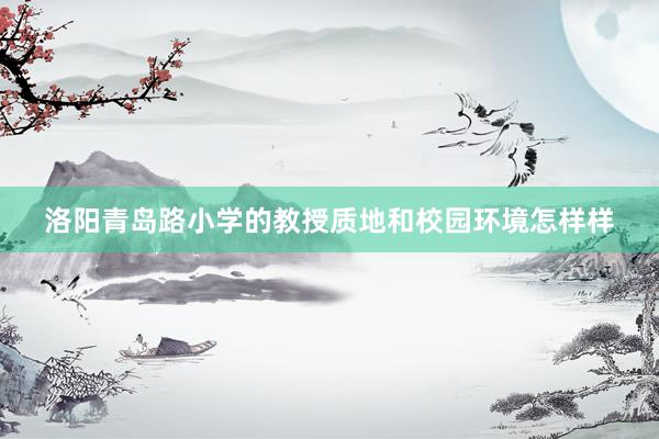 洛阳青岛路小学的教授质地和校园环境怎样样